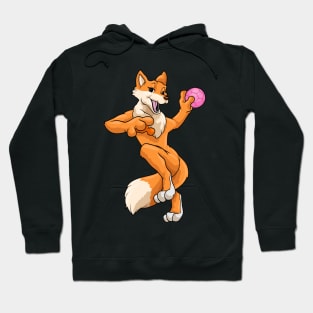 Funny foxis playing handball Hoodie